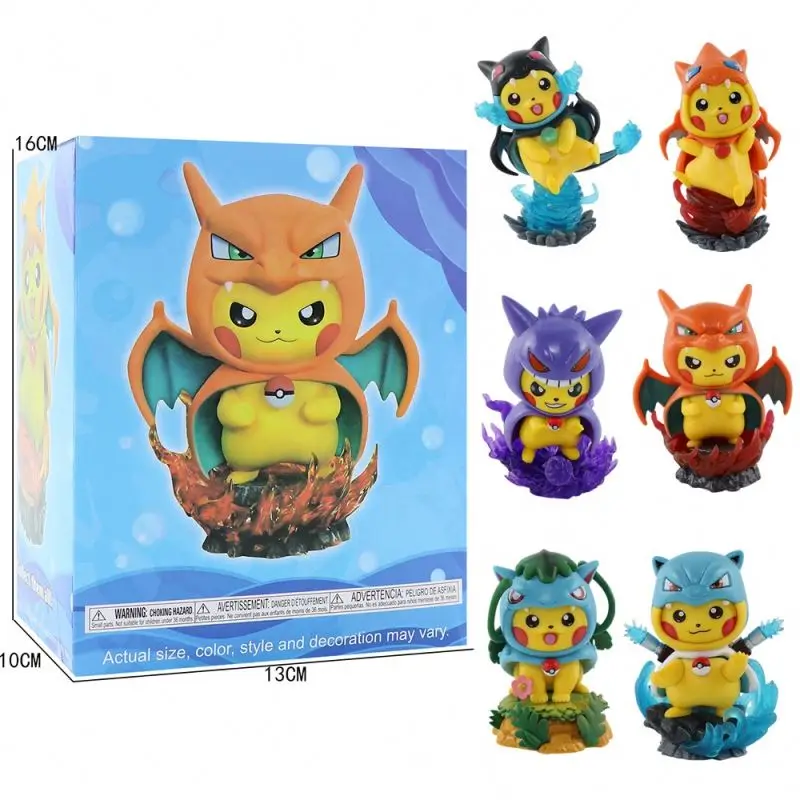 12 см PVC Pickachu Косплей Милая аниме фигурка для коллекции украшения модели игрушки