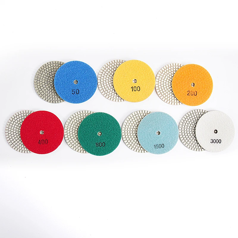 Quanzhou Brother Highly Polished Granite Marble Dry Polishing Pads 3 Step Wet Diamond Polishing Pads for Stone