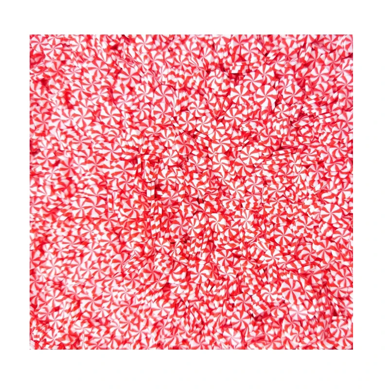 Полимерная глина HUIHONG с красной перечной мятой, десерт, сладости, Рождественская спрей для слайма или поделок своими руками