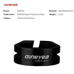 GINEYEA 31.8mm/34.9mm For MTB Aluminum Alloy Bicycle Stationary Seat Post Clamp