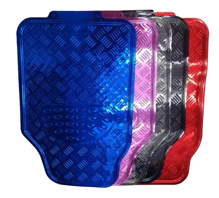 4-Piece one set heavy-duty all-weather aluminum PVC rubber car floor mats custom fit rubber Universal set car floor mats