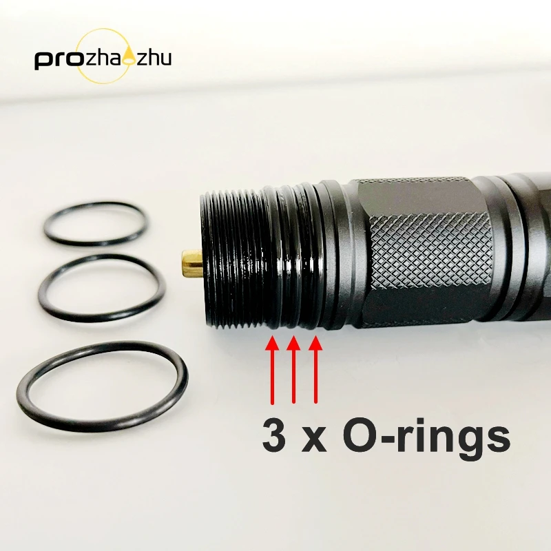 1000 Lumen IPX8 Waterproof  Aluminum Underwater Scuba Flashlights Dry Battery 3AAA LED Diving Flashlight
