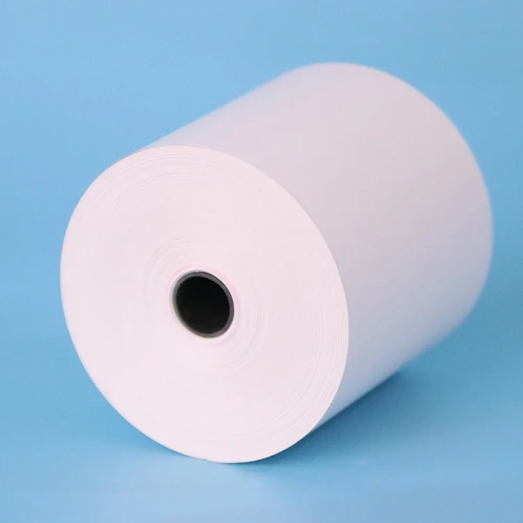 Factory 80mmx83mm thermal sensitive paper reel 65gsm 5 reel plastic film