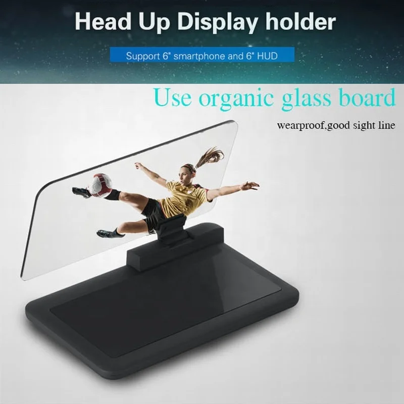 6 дюймов беспроводной hud H6 держатель мобильного телефона с функцией навигационная головка мобильного выставочного стенда для автомобиля