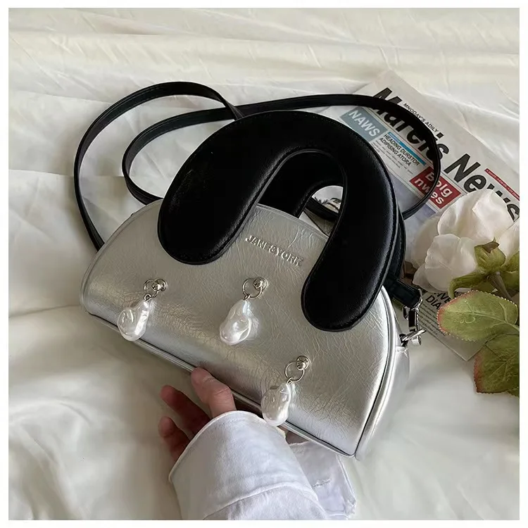 wholesale stone tassel decor accessories trendy crossbody bags for women pillow shaped bag