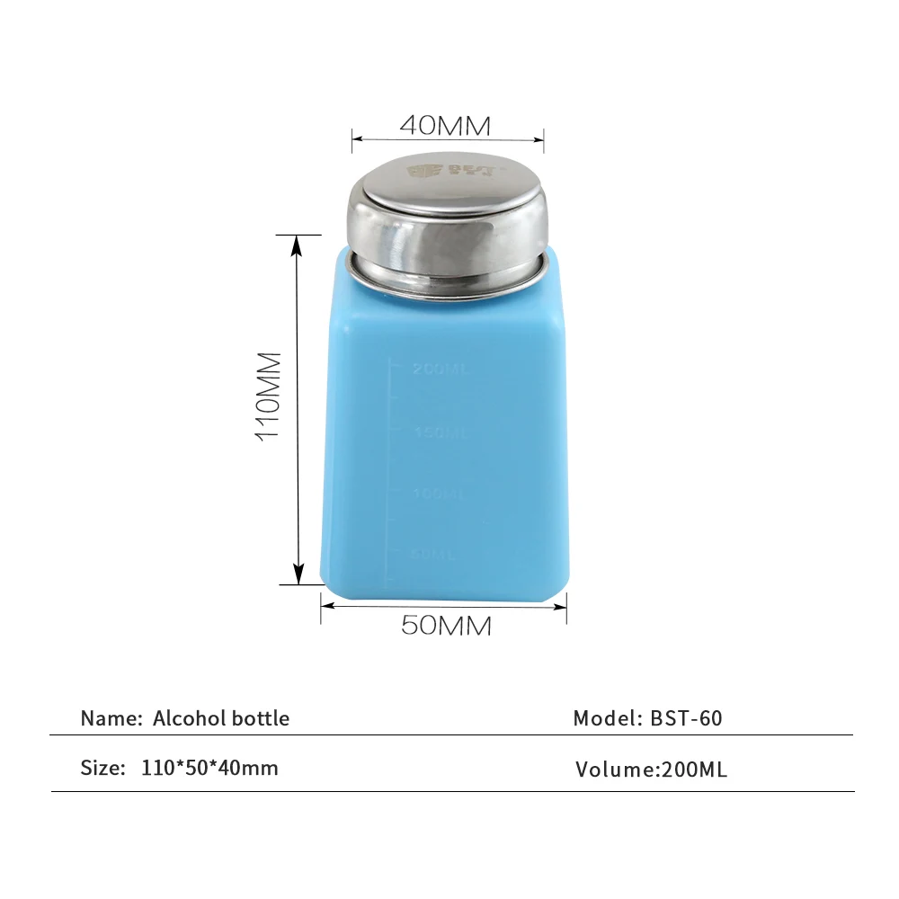ESD plastic Alcohol Dispenser bottle 200ML/100ML optional
