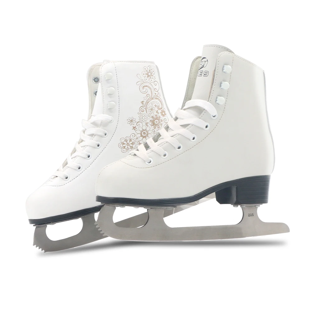 Factory Price OEM Fibre Midsole Hard Shell Speed Hockey Ice Skating Shoes Skates For Man Boy