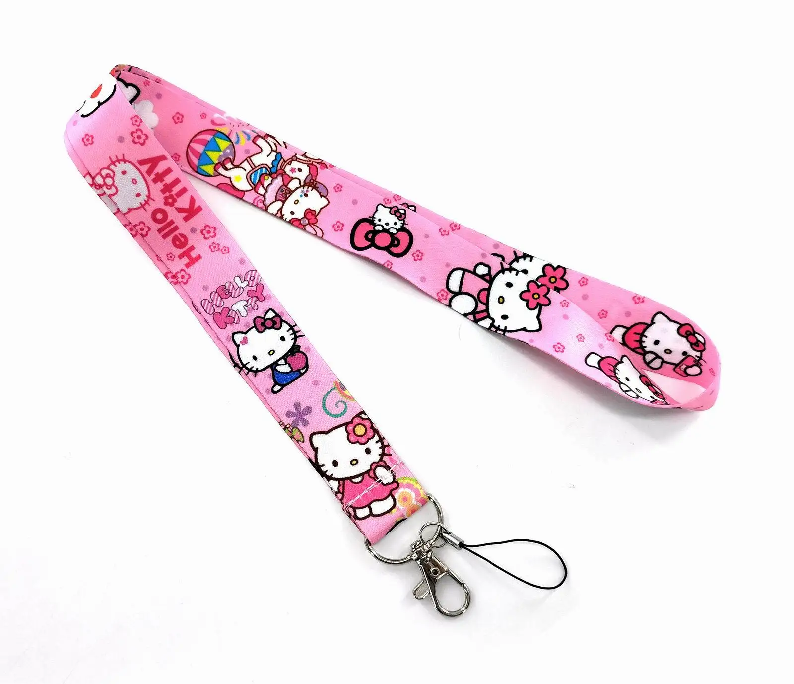2023 Hot Selling Cartoon Sanrio Lanyard Kuromi Melody Custom Print Phone Rope Sling Neck Strap Polyester Lanyards