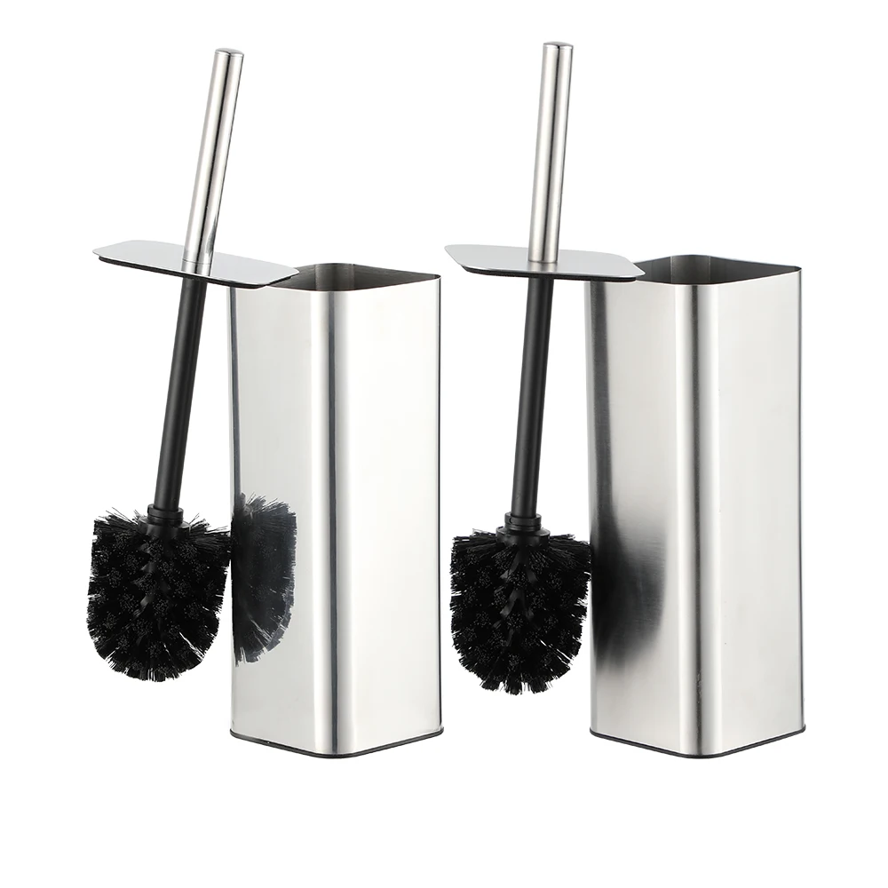 Household hotel office luxury stainless steel square toilet brushes