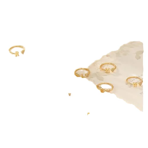 MY Jewelry Adjustable Micro Pave Copper Zirconia Cubics  Diamond Heart Butterfly Ring Fashionable OpenJewelry Wedding Gift