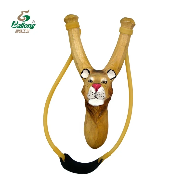 Direct factory CE standard zoo animal hand carved wooden sling shot