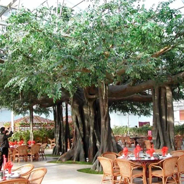 2021 дешевые домашние декоративные высокие большие имитации вечнозеленые фикус Искусственный завод пластиковые искусственные баньян дерево