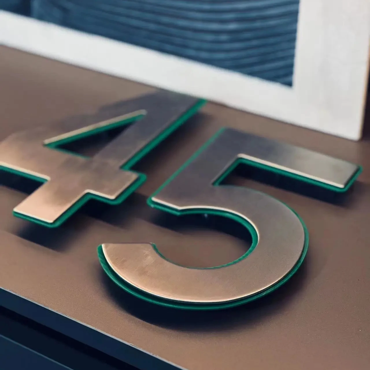 luminous+illuminated Stainless Steel House Number With Leg