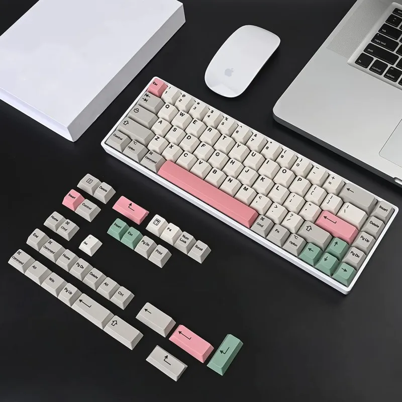 kred Cherry Profile Keycaps 60 Percent Retro Aluminum 158-key Cover Set Dye Sublimation for Cherry Mx Switch Mechanical