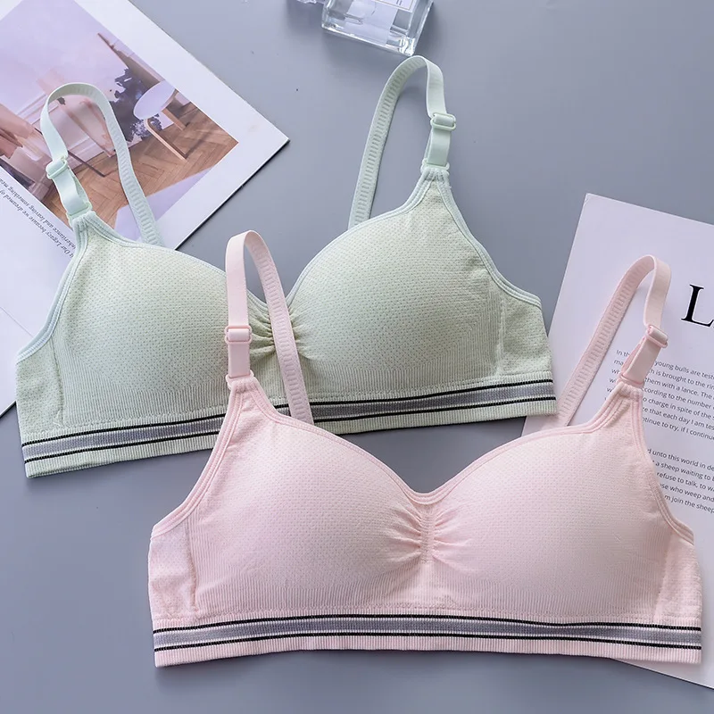 Cotton Thin Wireless Girls Bra, High School Girls Breathable Comfort Bra Manufacturer
