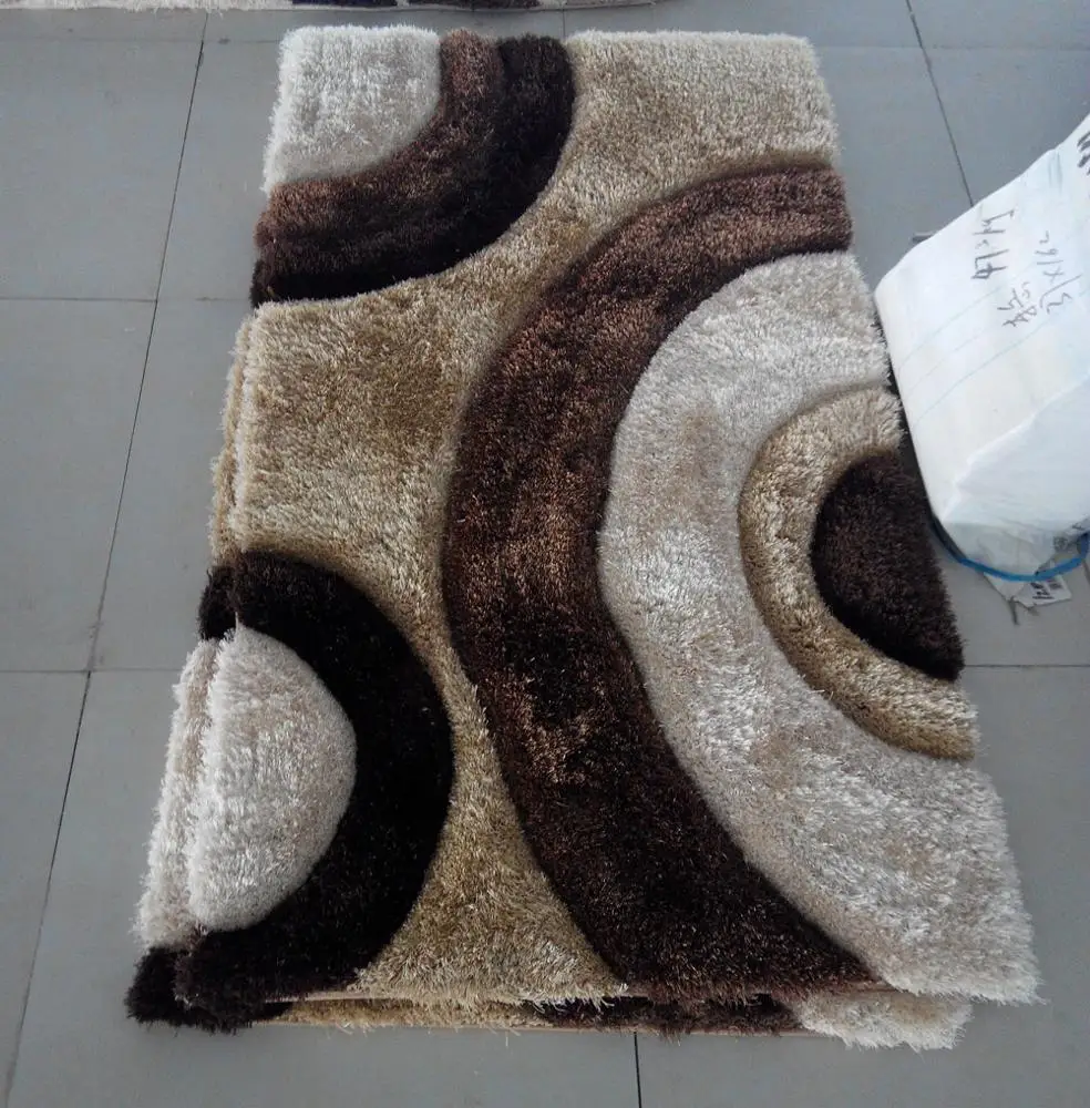 oval wave pattern tufting polyester 3D shaggy tapis alfombra carpets