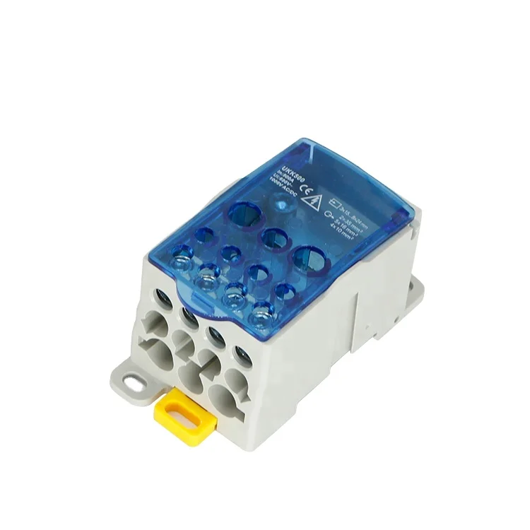 UKK 500A Power distribution block box, electric distributing din rail Terminal Block 80A, 125A, 160A,250A, 400A bus bar Terminal