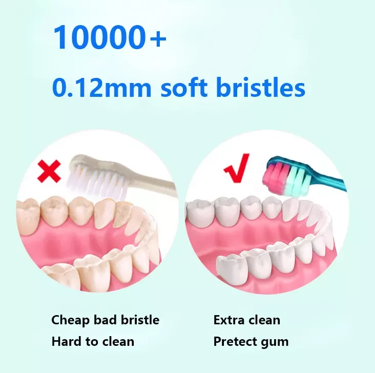 Wholesale  extra clean ultra soft super thin soft 10000 bristle adult toothbrush