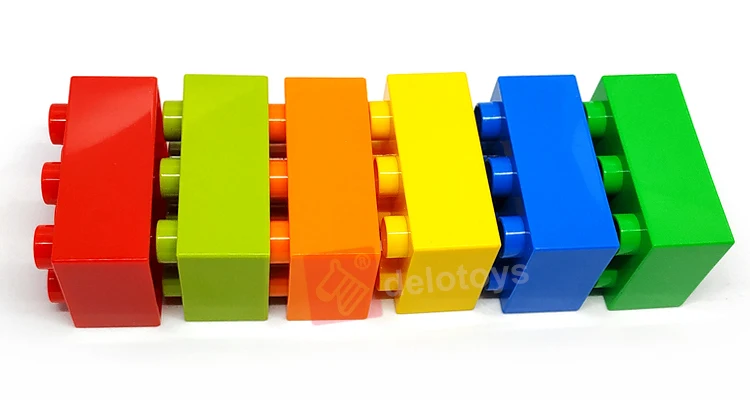 DELO TOYS  ( 6 Colors )  diy bricks toys building blocks 2*3  Plastic ABS  Brick 2 x 3  (JC031)