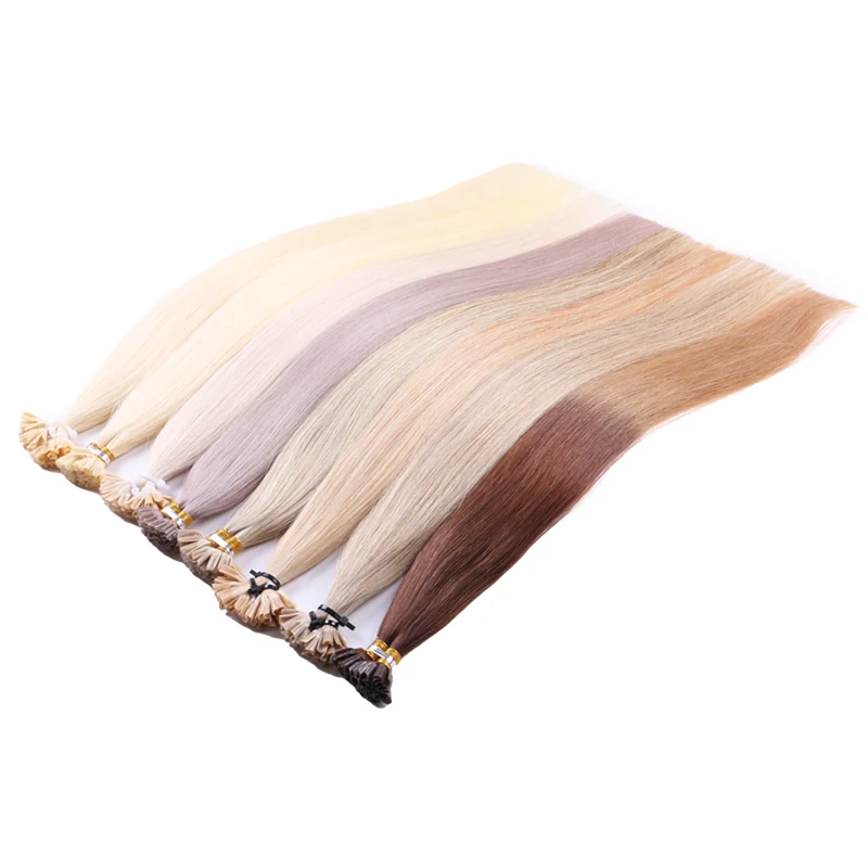 Factory Wholesale U Tip Hair Extension Double Drawn Virgin Raw 100% Russian Human Hair Prebonded Keratin Nail Hair Extension