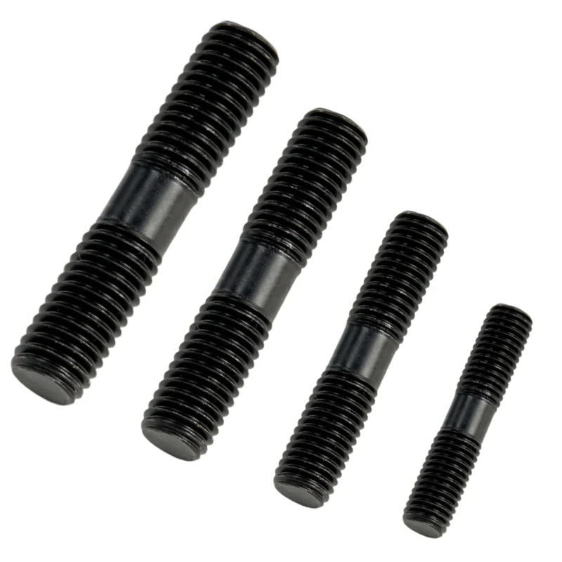 Steel Dual-Thread Stud Bolt with Zinc Finish Black Double-Sided Double End Product Type Studs