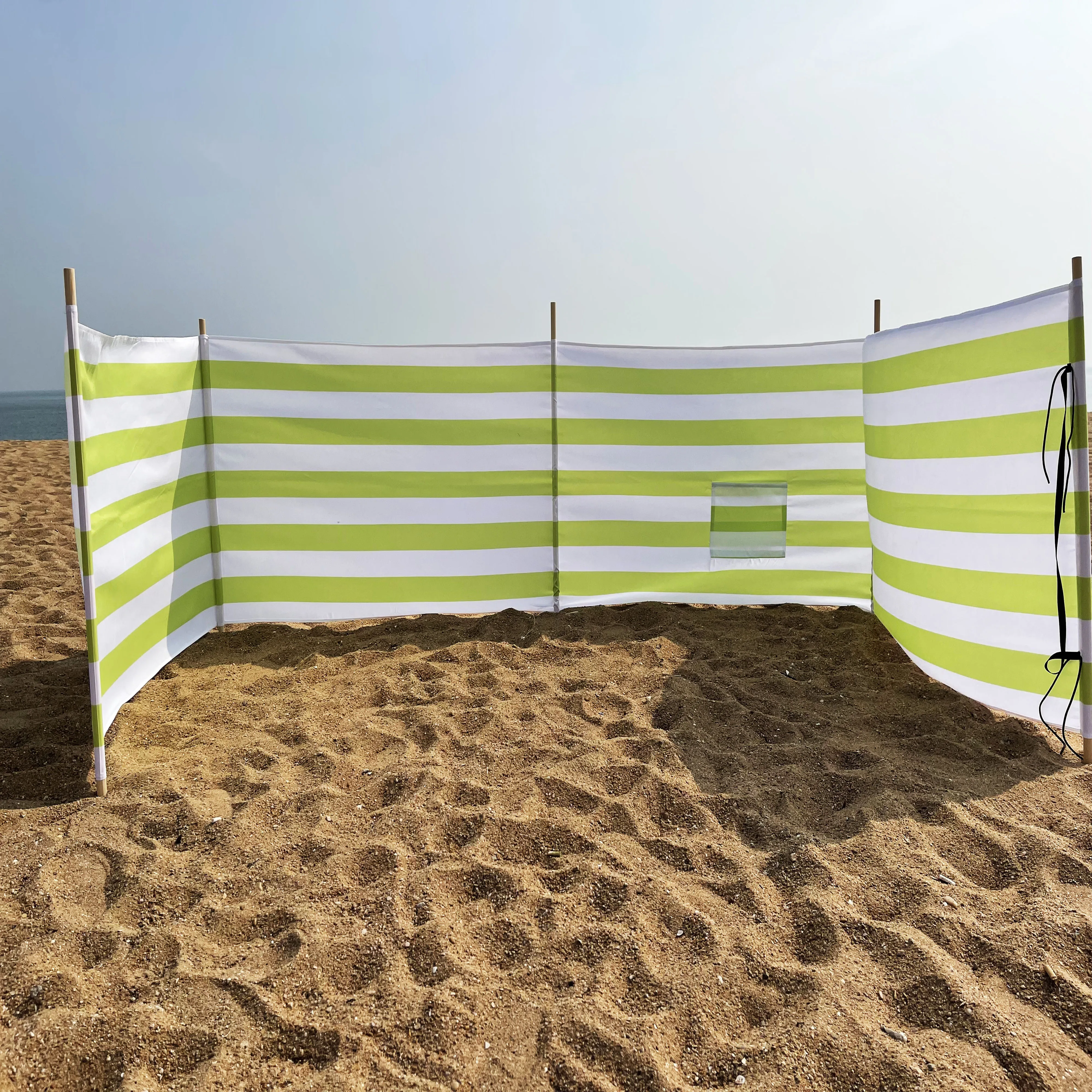 MU 15ft, 17ft, 20ft, 25ft Customized Wooden Poles Outdoor Camping Wind Screen Shield Sun Shade Beach Windbreaker