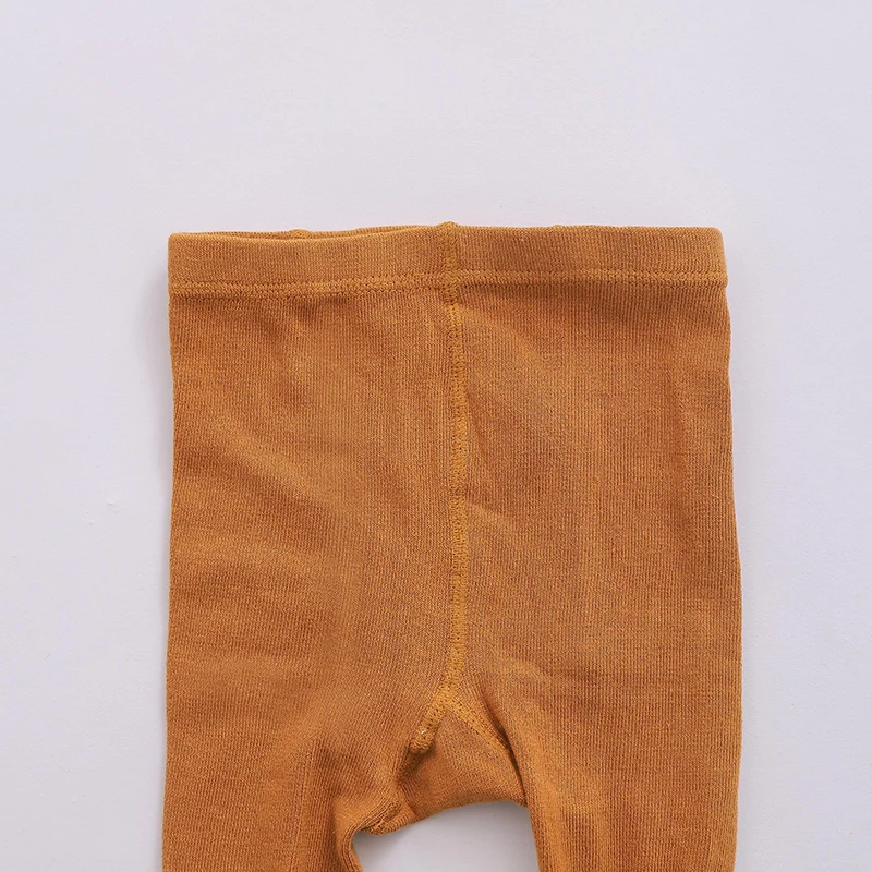 Осенне-зимние колготки для маленьких девочек; Плотные трикотажные хлопковые колготки для маленьких мальчиков; Мягкие вязаные детские леггинсы в рубчик; Детские чулки