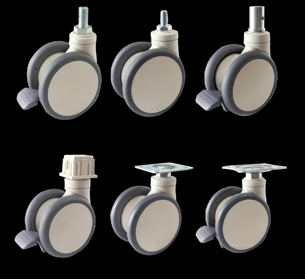 Medical 125mm double-sided bearing wheel high quality operating table caster Hospital bed double-sided caster operating bed