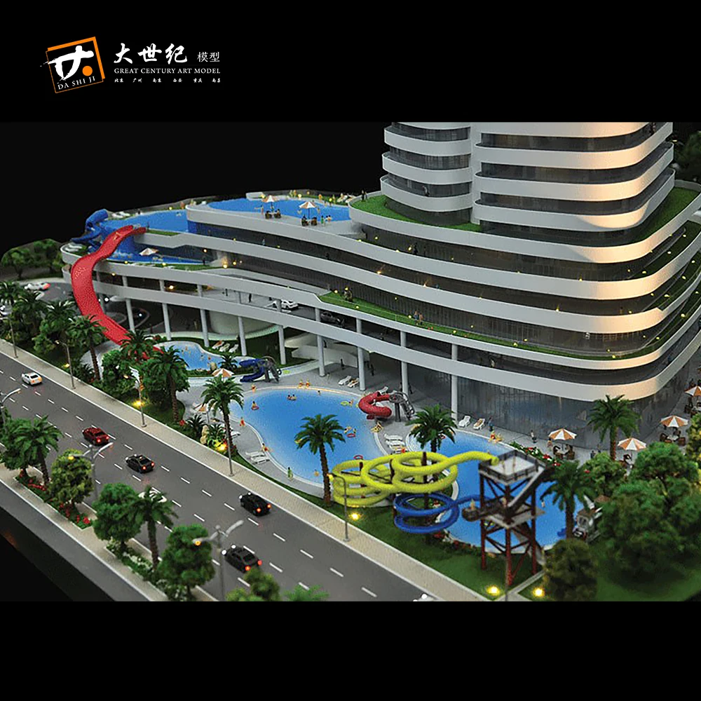 3D Architectural model making 3d models of buildings with pool