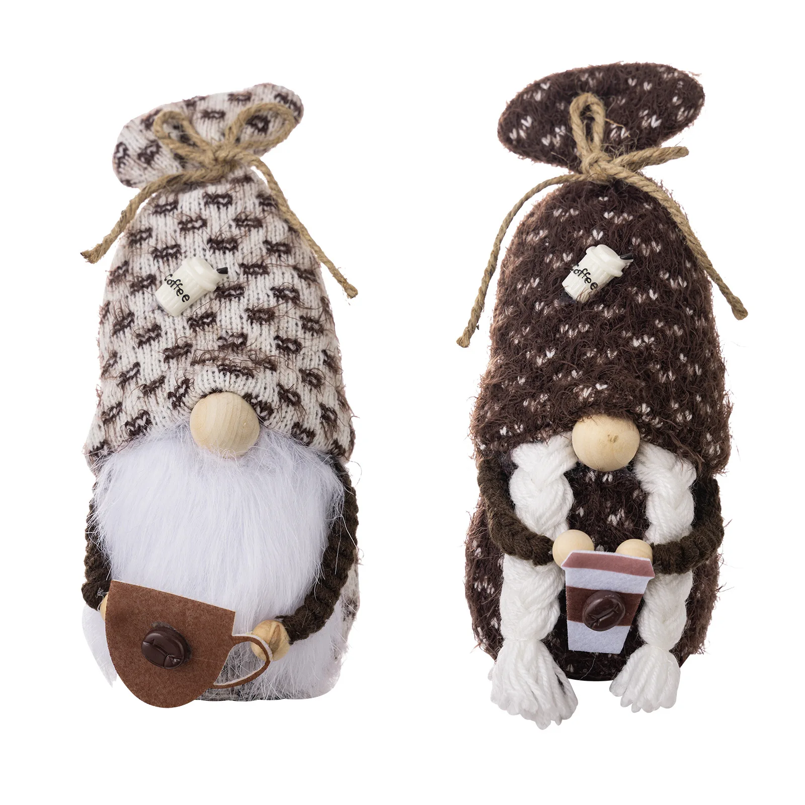 Coffee Dwarf Plush Bar Decoration Swedish Coffee Faceless Doll Toy Kitchen Gnome Ornaments