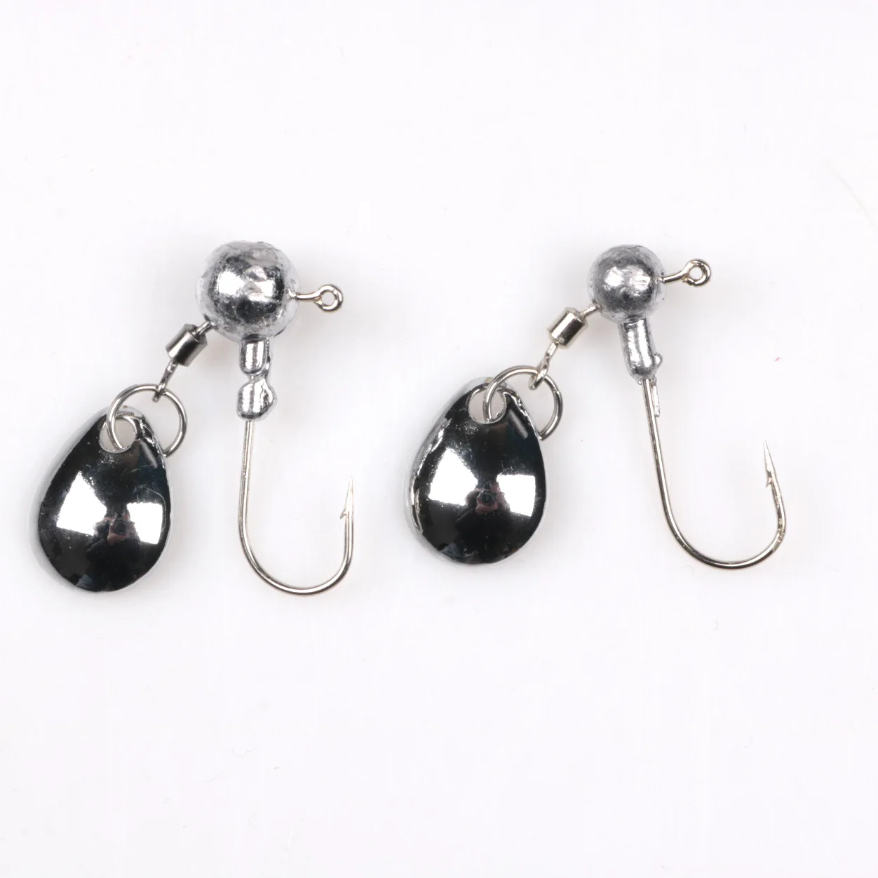 High quality 2g/4g  With Sequins  Metal Spinner Spoon Barb Fishing Hooks Fishing Tackle Crank Jig Head Fishing Hooks