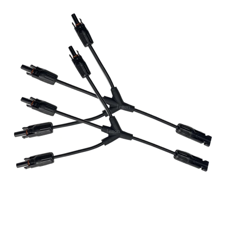Y Type Solar PV Branch Cable Connector Parallel Adapters 1500V DC 50A 1 To 2 3 4 Way Solar Panel Connector
