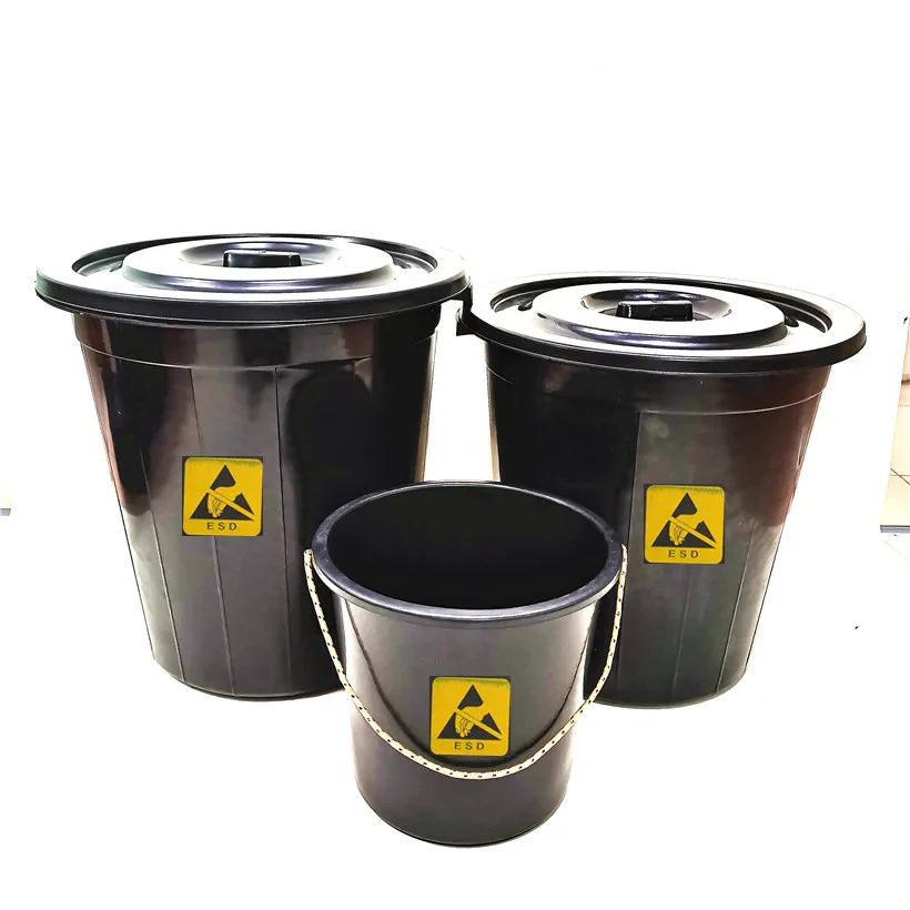 Outdoor large trash can with cover commercial household thickened industrial sanitation anti-static plastic bucket