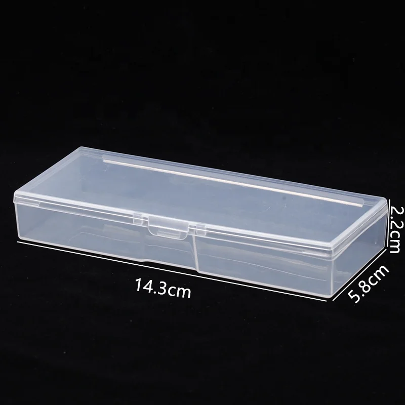 Factory Empty Rectangle Art Nail File Manicure Tool  Plastic Box