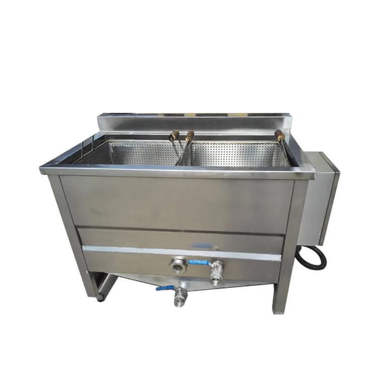 Heat transfer oil heating work smoothly chicken meat frying machine