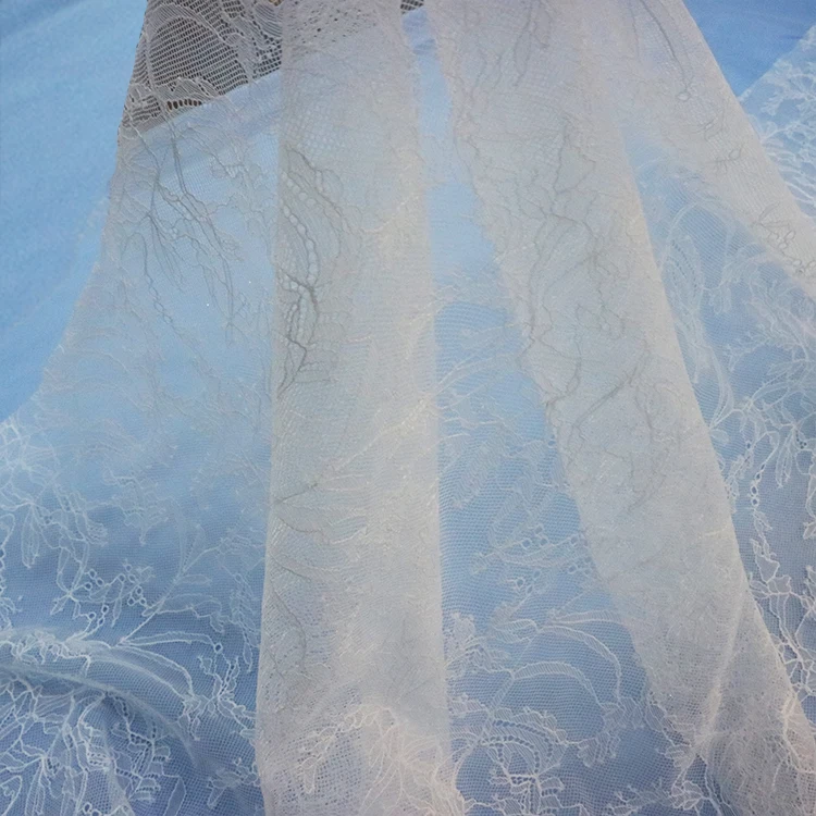 New Arrival White French Net Lace For Women, Textile Material Flower French Wed Lace Fabric For Wedding Dress