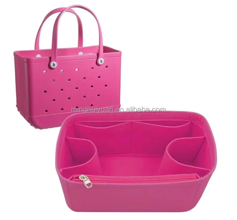 Factory direct EVA beach bag inner bag, high quality felt wool material bag, EVA handbag accessories