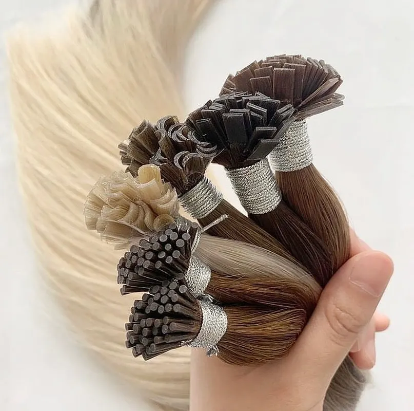 RTS High Quality Cuticle Aligned Pre Bonded U Tip Human Hair Extension for Woman Hot  Hair Extension Nail U Tip Hair