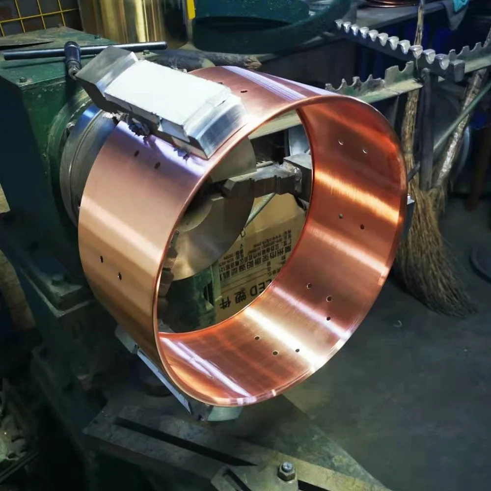 14x5.5 inches hammered  copper snare drum body/ chamber/ shells