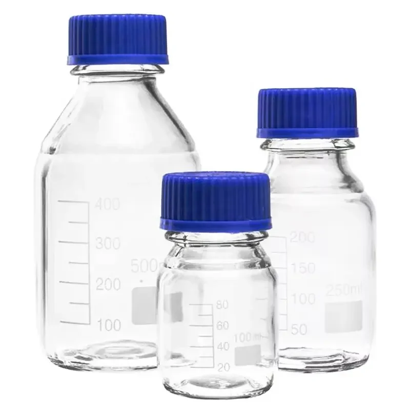 High quality chemical borosilicate 3.3 glass reagent bottle media bottle 100ml-20000ml