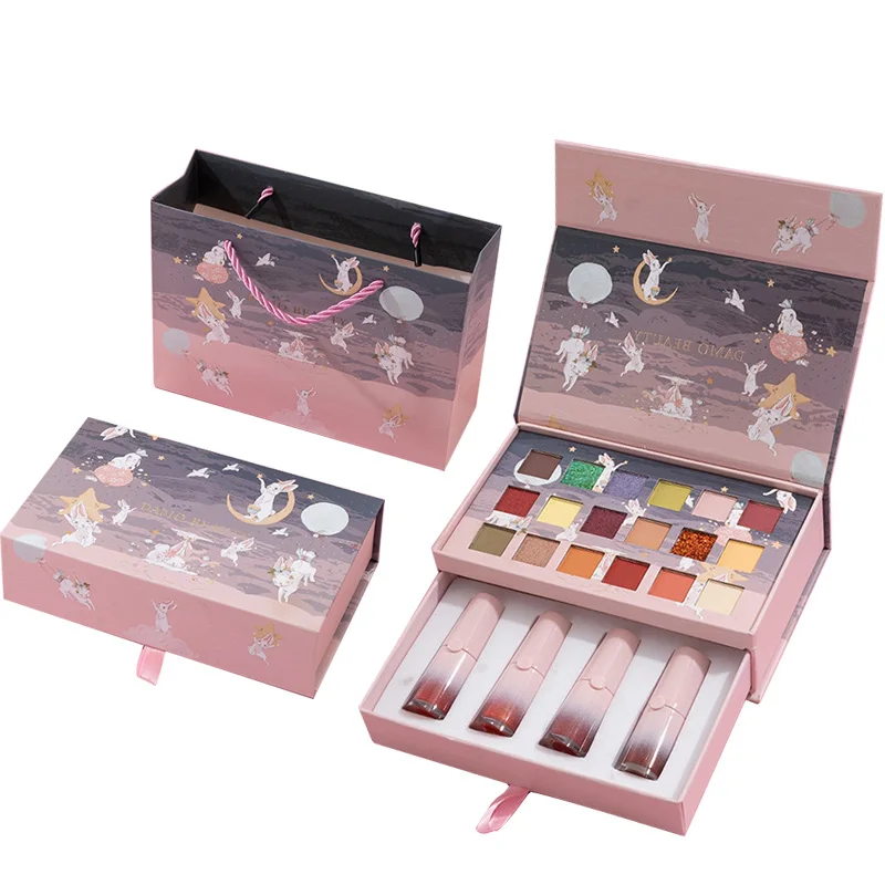Custom Holegram Sparkle Christmas Eyeshadow Multi Color Eye Shadow Palette Set For Halloween