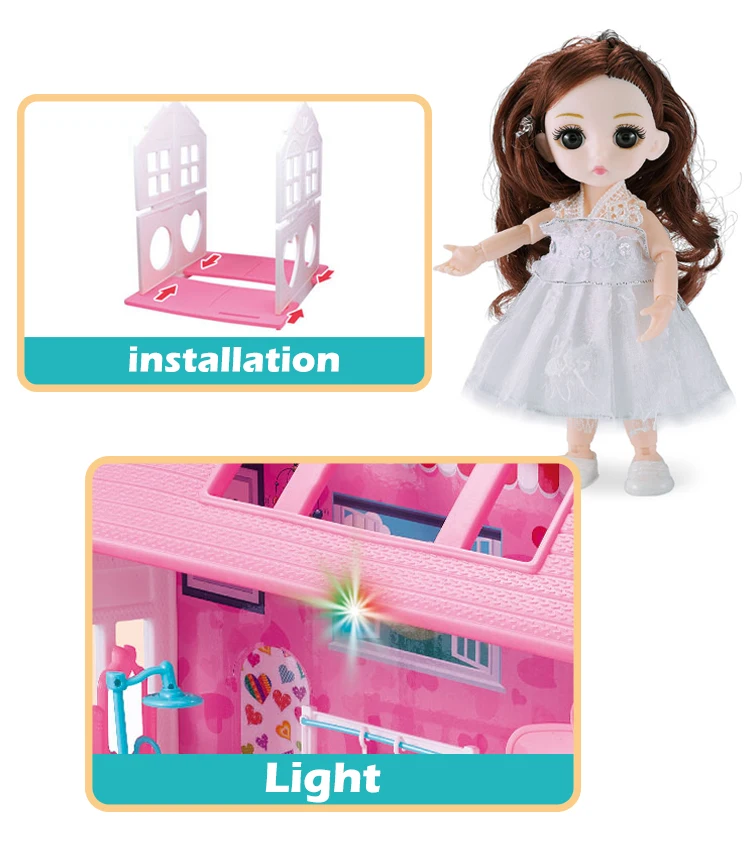 6 inch dolls toys prices diy dollhouse miniature furniture with light
