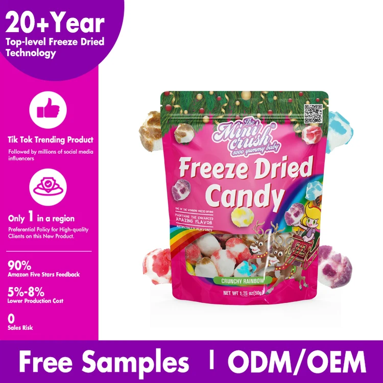 OEM gummy candy Freeze Dried big jelly Bean Candy factory price For christmas