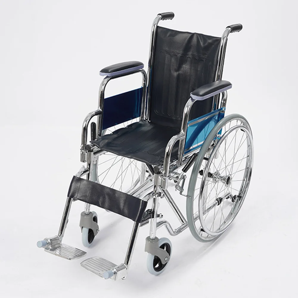 Medical Care Hot Selling Steel Wheelchair Folding Lightweight Silla De Ruedas Health