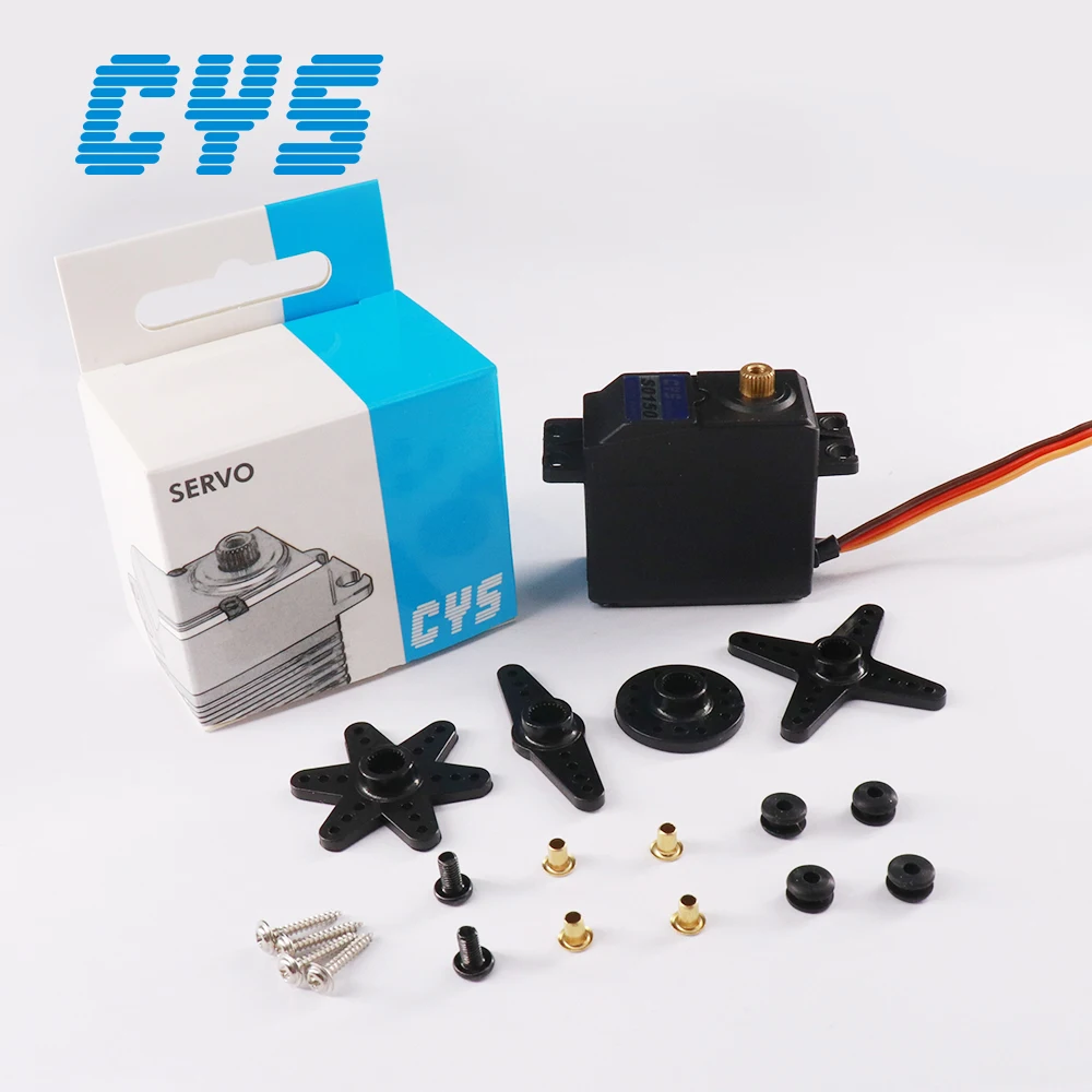 CYS-S0150D цифровой серводвигатель для 1/10 радиоуправляемых автомобилей водонепроницаемый железный сердечник металлический редуктор 56 г 15 кг см Крутящий момент стандартного размера Квадрокоптеры