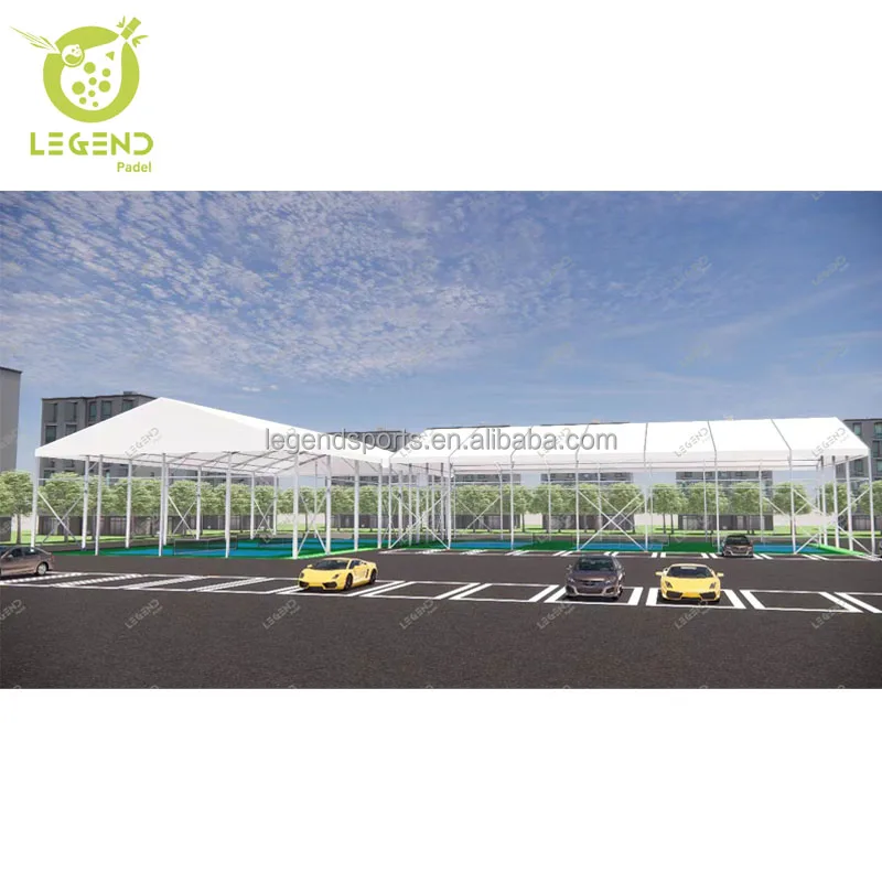 Factory Padel Tennis Court Tent Cover Panoramic Padel Court With Roof Tent for sale Padel and Tennis Sports Court Tent cover