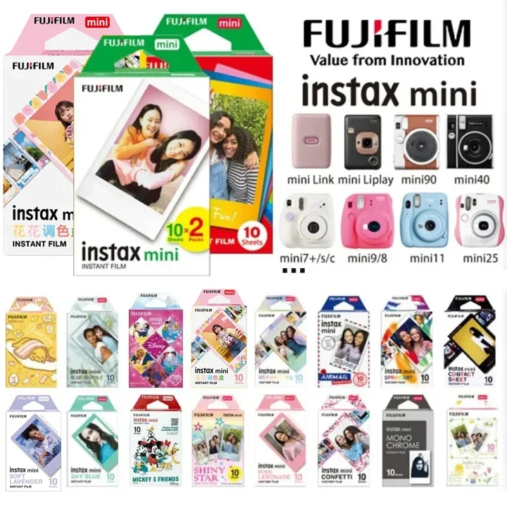 Fujifilm Instax Mini Color Film 10/30/50 Sheets For FUJI Instant Camera