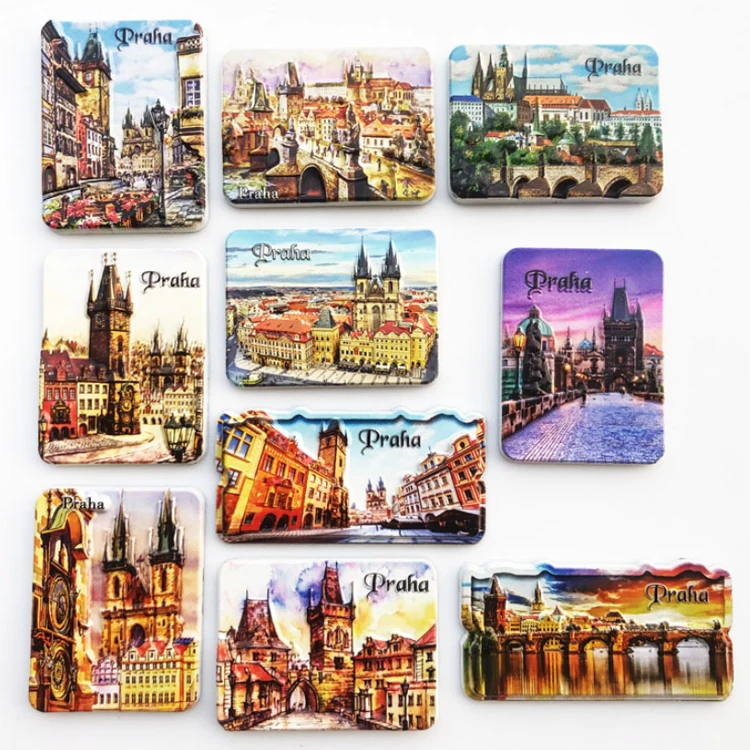 Factory Custom Logo Printing Resin Krakow Souvenir Poland Fridge Magnet Warsaw Magnet