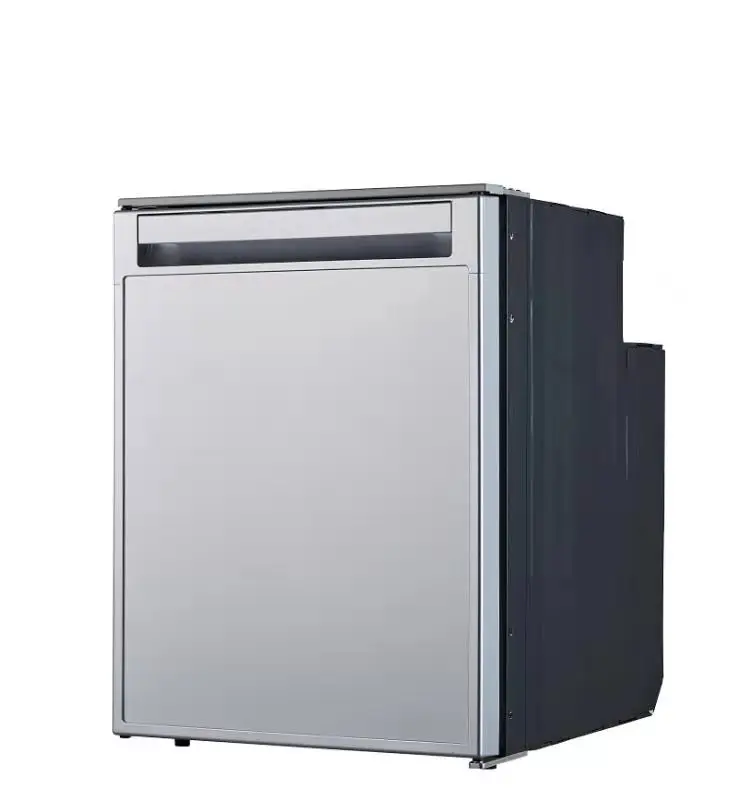 Factory Original DC 12V 24V Silver Color Aluminium Material 50L Fridge and Freezer with Portable Compressor for Boat