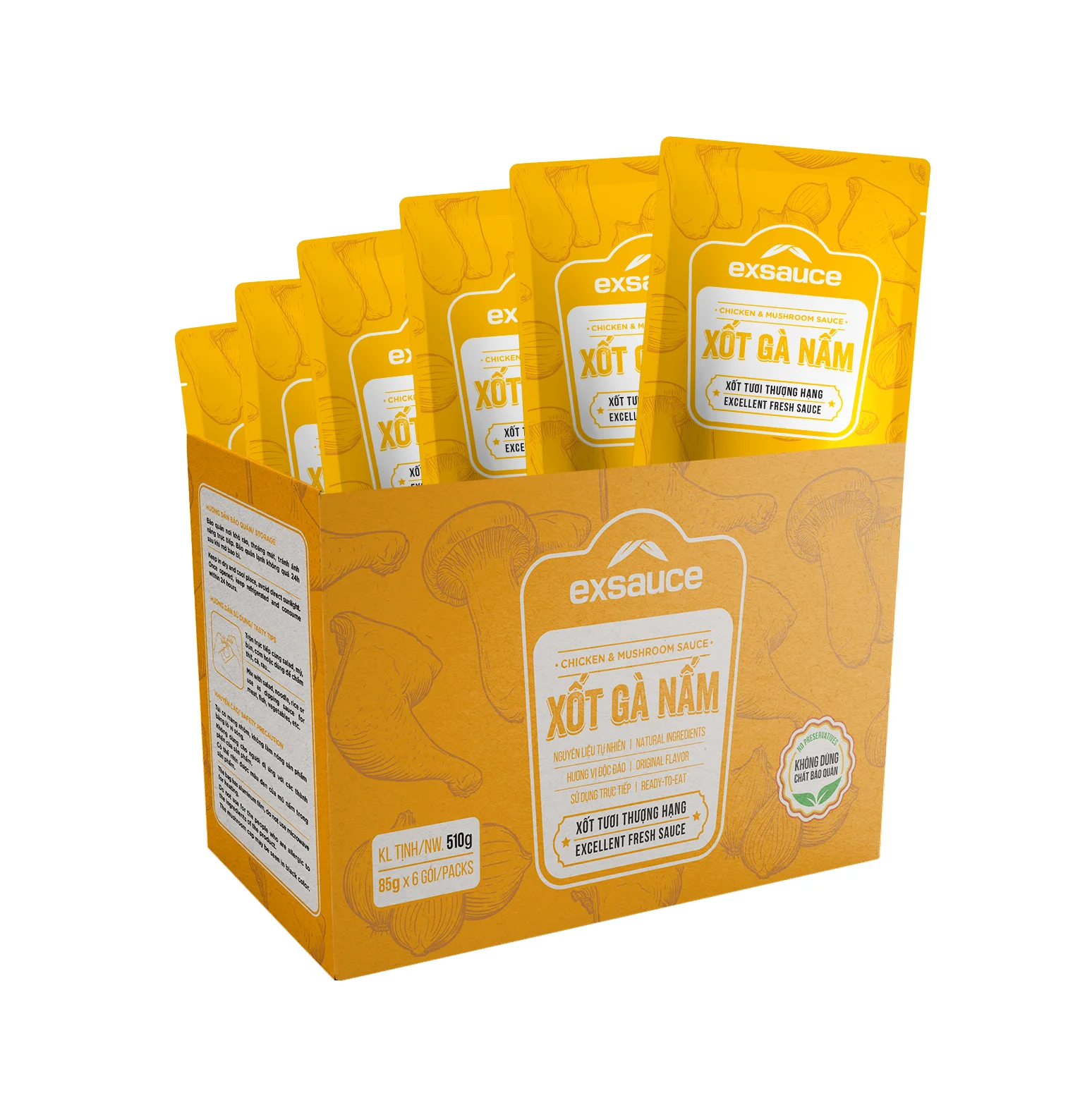 Vietnamese Instant Food Delicious Sauce Box Chicken & Mushroom sauce Use For Everyday Meal Export Standard For Global Market